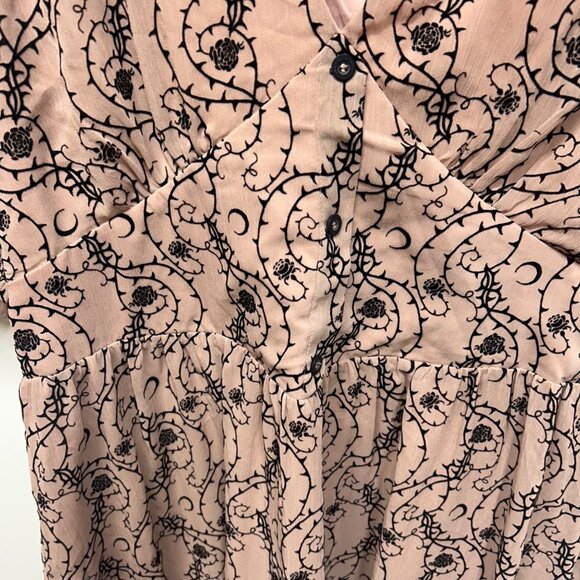 Disturbia rosethorn corset Pink and Black Midi Dress plus size US 16 - Picture 6 of 11